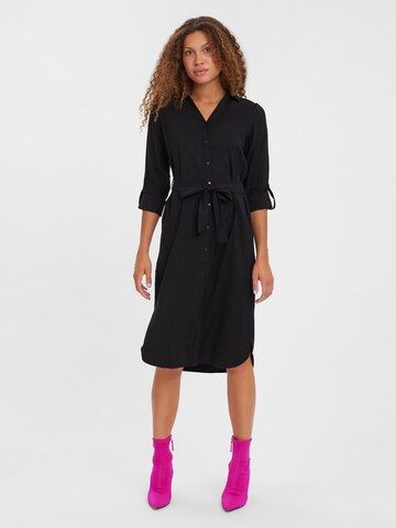 VERO MODA Shirt Dress 'Bell' in Black