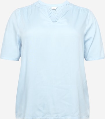 ONLY Carmakoma - Blusa 'SIDNEY' em azul: frente