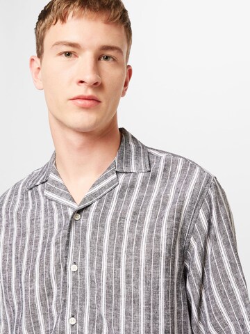 Redefined Rebel Regular fit Button Up Shirt 'Jorge' in Black
