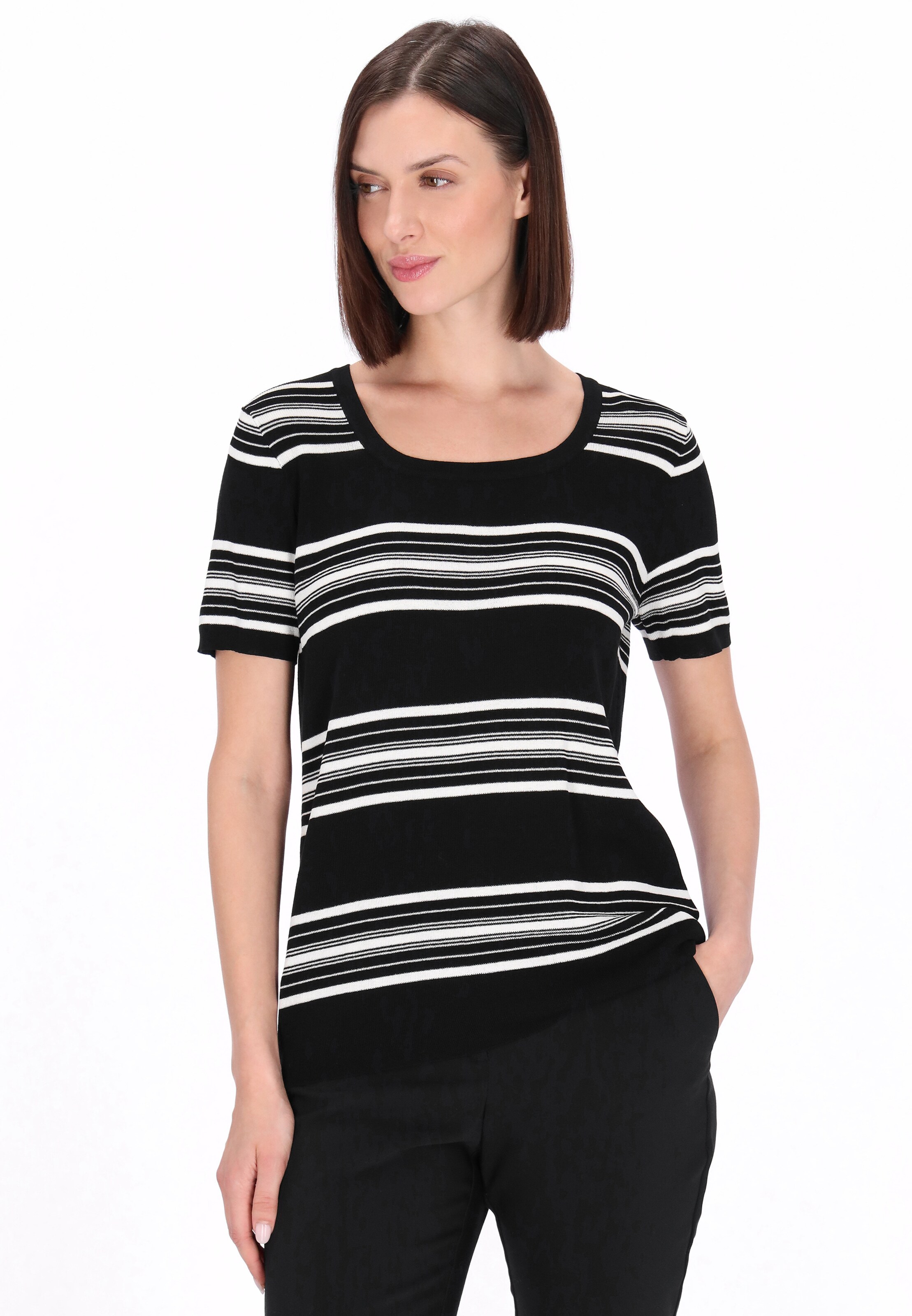 usha BLACK LABEL Pullover 'Classic' in Schwarz: Vorderseite