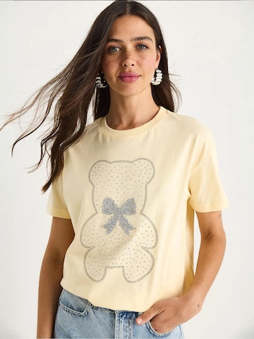 T-shirt Bianco Lucci en jaune : devant