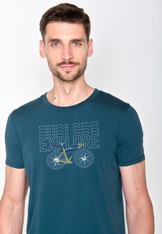 Maglietta 'Bike Gravel' di GREENBOMB in blu