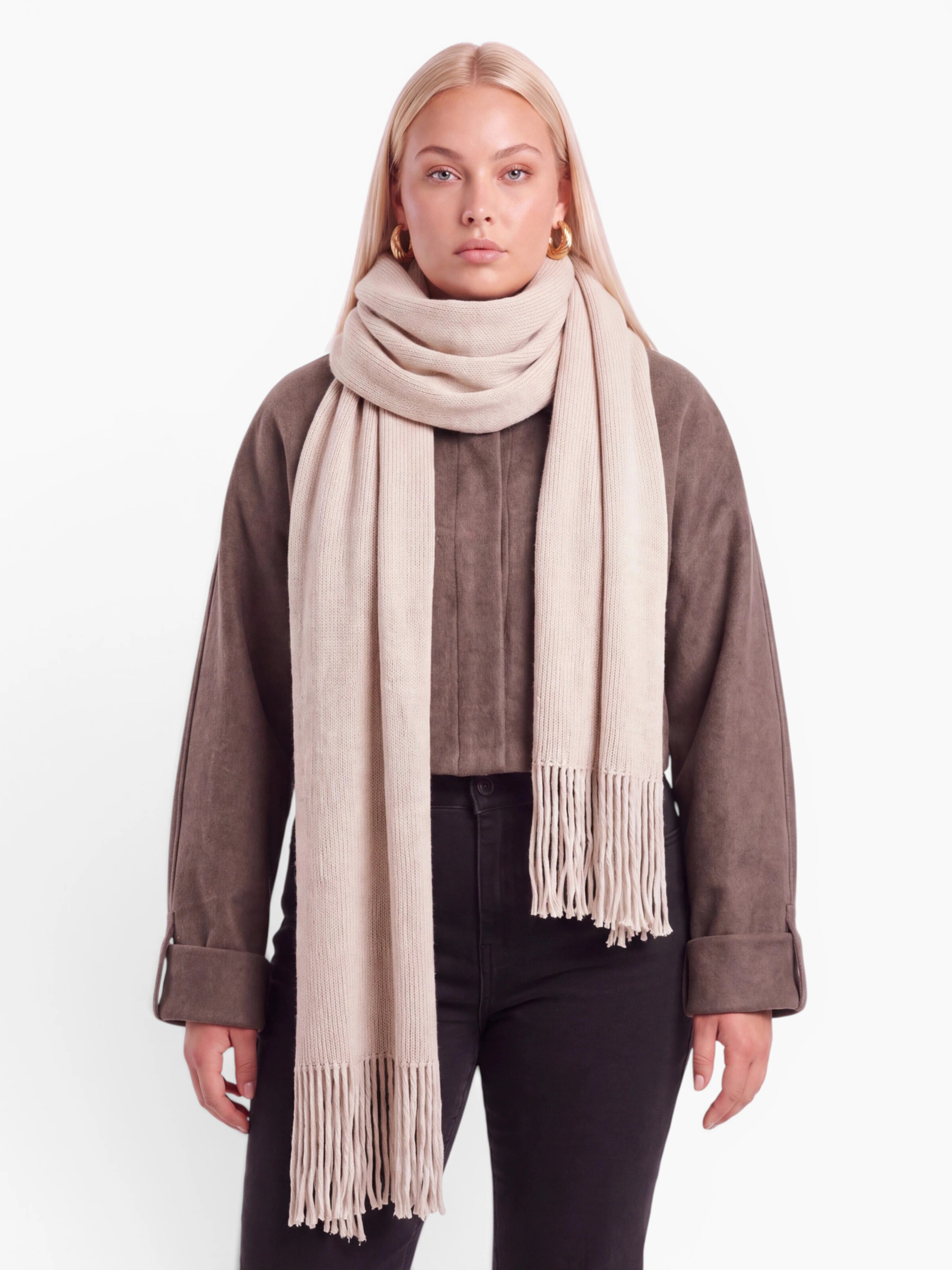 Écharpe CITA MAASS en beige : devant