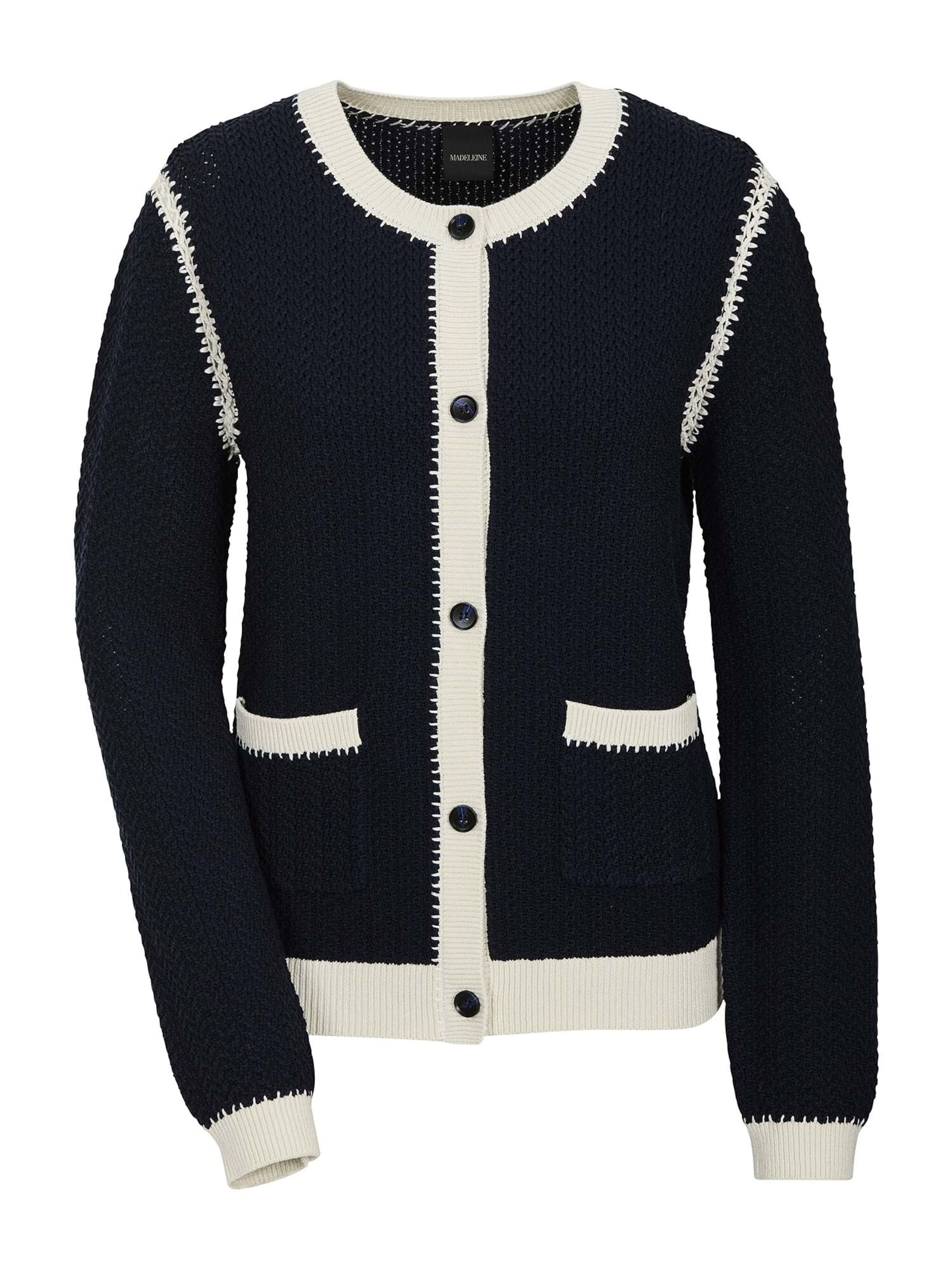 Cardigan MADELEINE en noir : devant