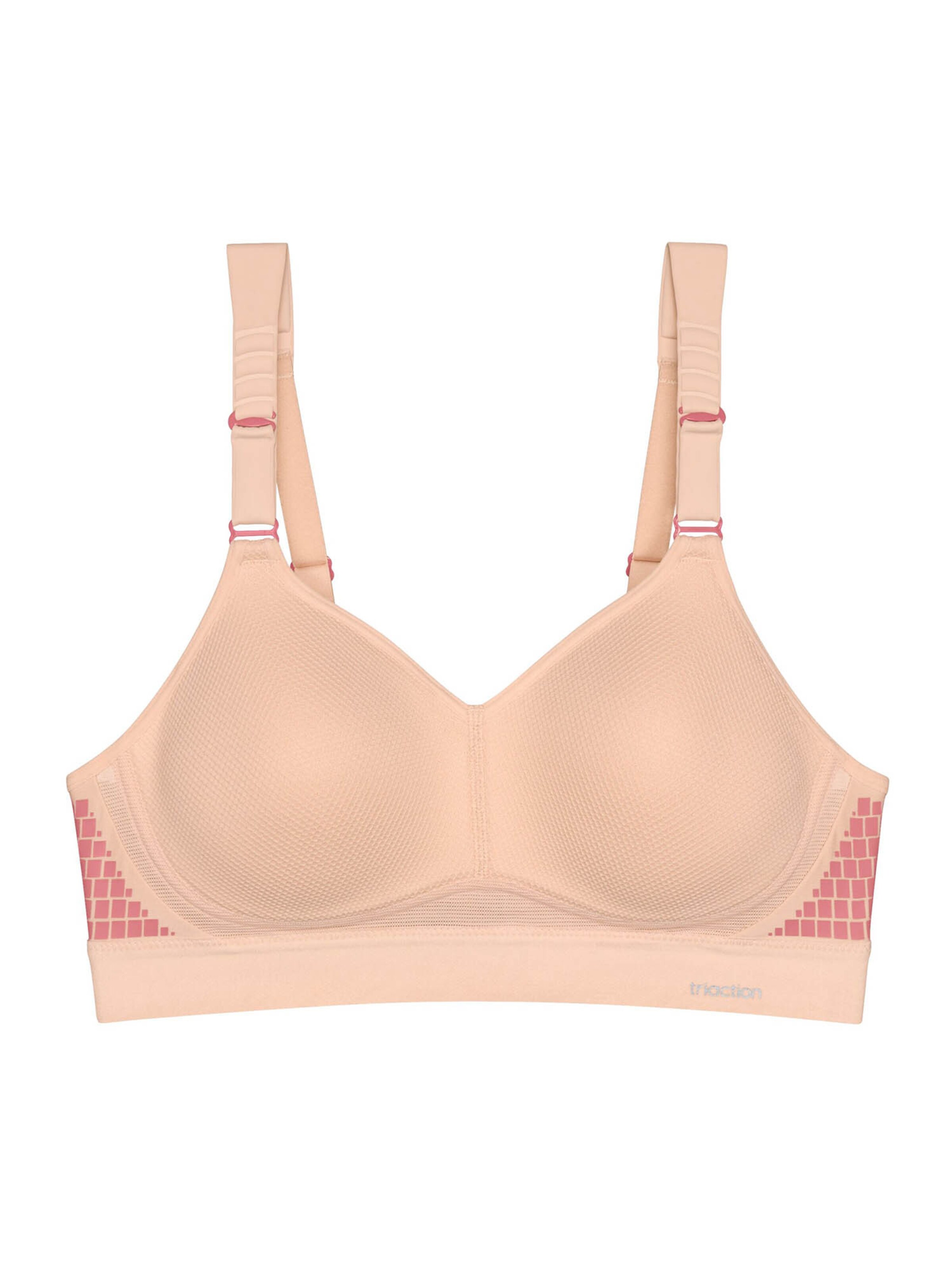 Triumph Triaction T-shirt Sports bra ' Triaction Hybrid Lite ' in Brown: front