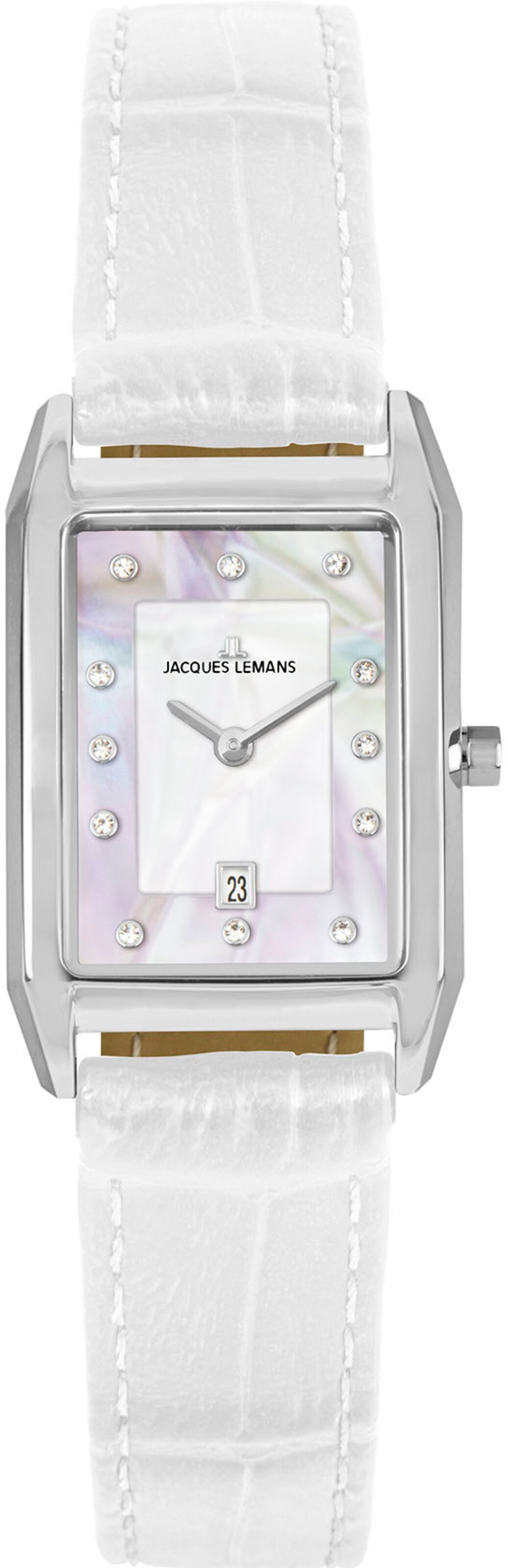 Jacques Lemans Analog Watch in White: front