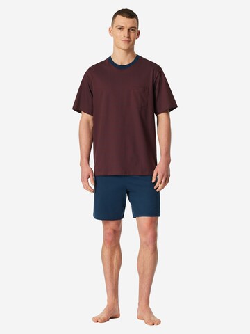 SCHIESSER Short Pajamas 'Comfort Essentials' in Red: front