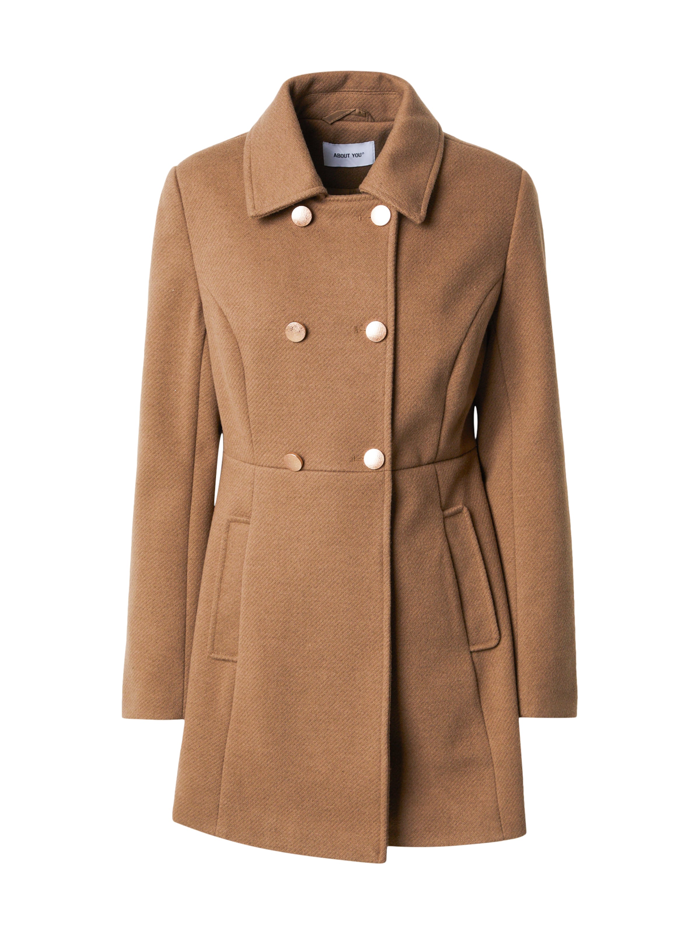 ABOUT YOU Between-Seasons Coat 'Charlott' in Brown: front