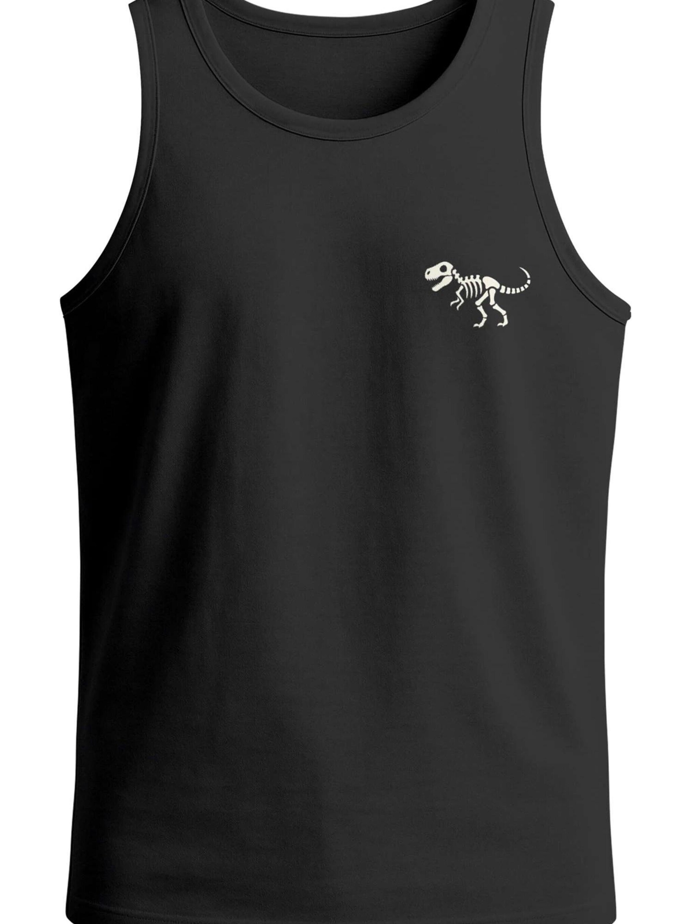 Neverless Shirt 'Dino Skeleton' in Black