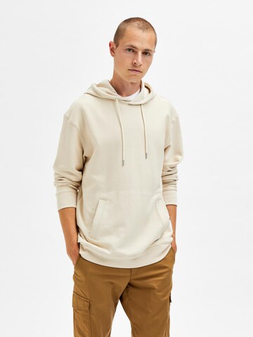 SELECTED HOMME Sweatshirt in Beige: predná strana