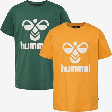 Hummel Shirt 'Tres' in Groen: voorkant