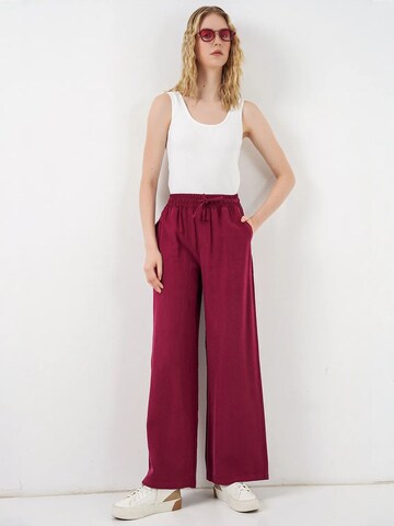 Bigdart Wide leg Trousers in Red