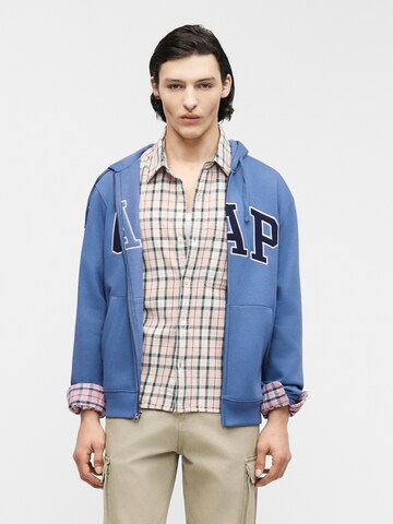 GAP Sweatvest 'HERITAGE' in Blauw: voorkant