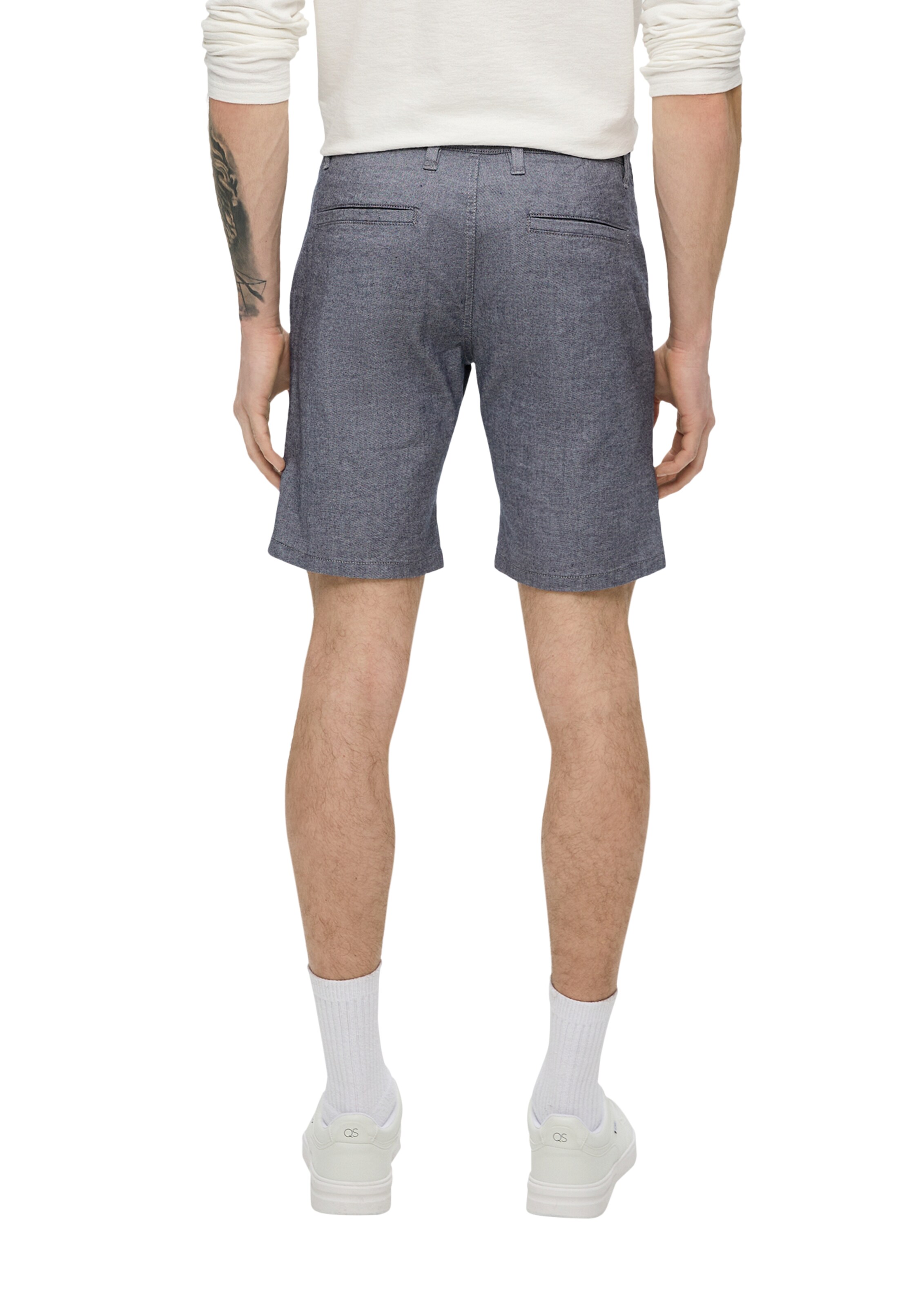 QS Regular Chinohose 'John' in Grau