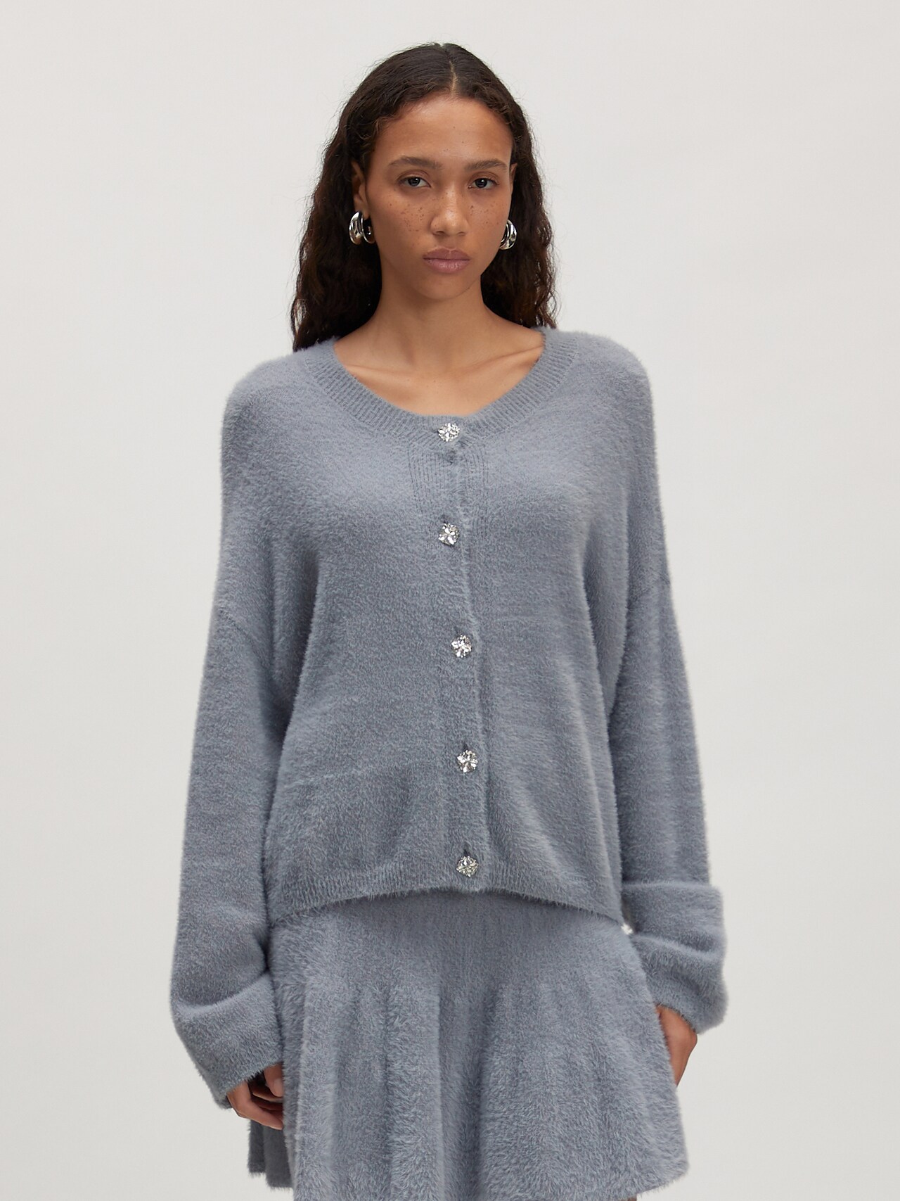 EDITED Producten Gebreid vest 'Konny' Grijs