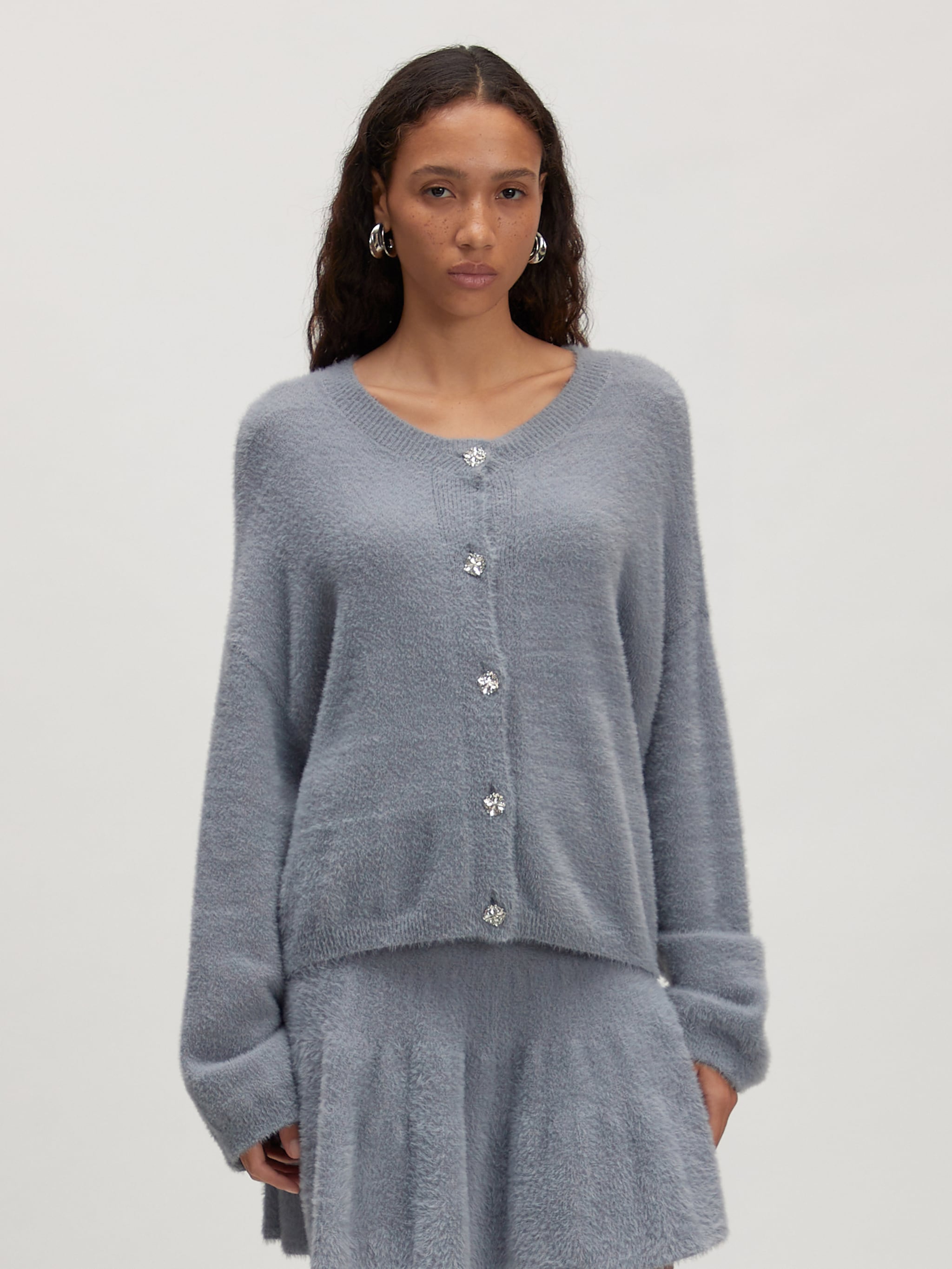 EDITED Producten Gebreid vest 'Konny' Grijs