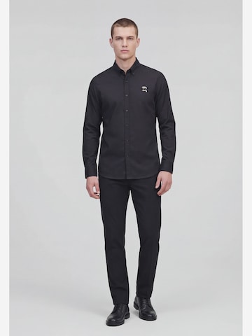 Karl Lagerfeld - Regular Fit Camisa em preto: frente