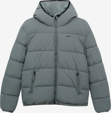 Pull&Bear Winter Jacket in Blue: front