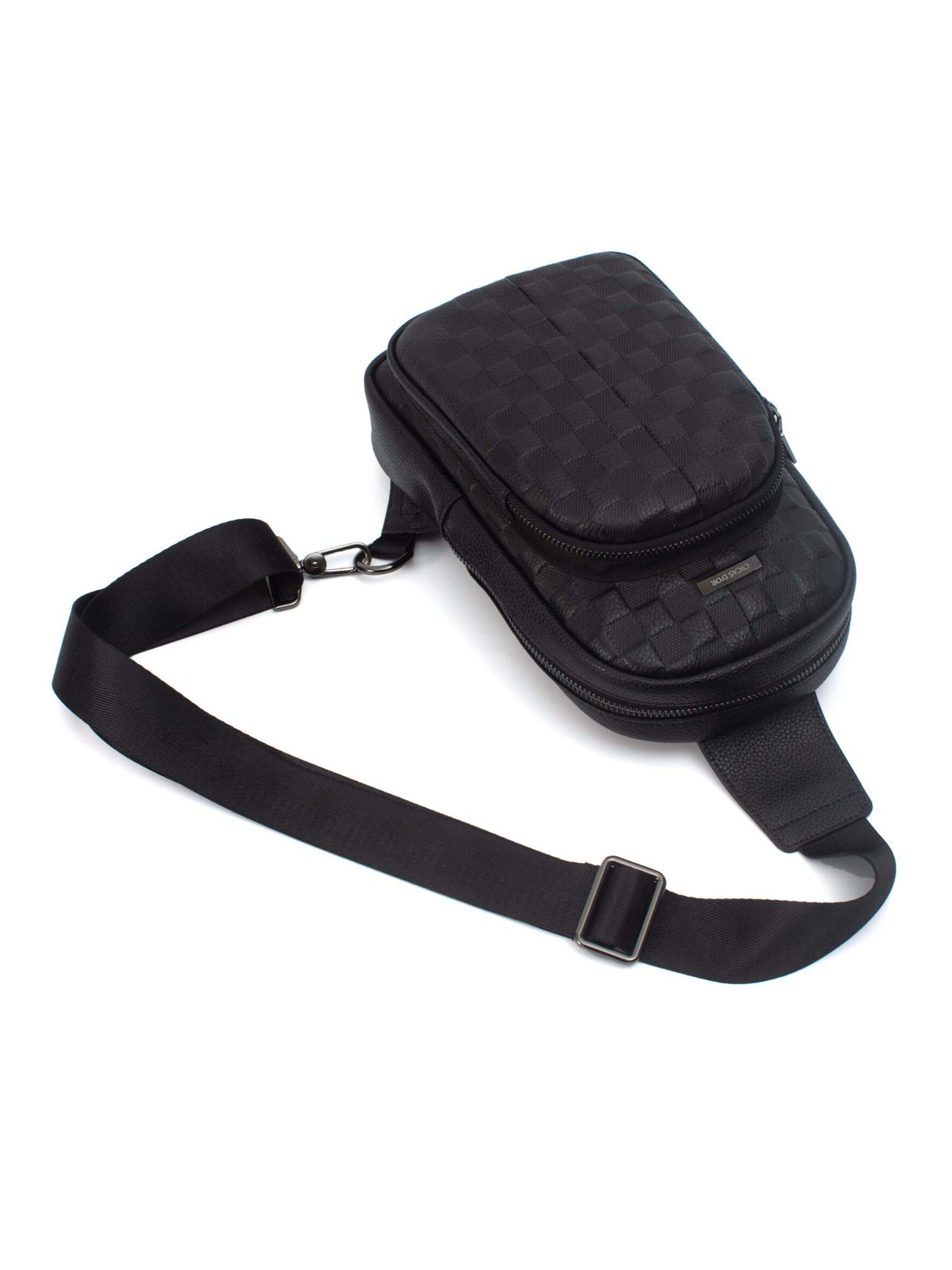 CYCAS D'OR - Bolso de hombro 'AMBRÉNOIR FINGERPRINT RECOGNITION' en negro