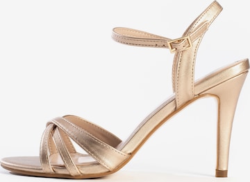 Sandalo 'Ciara' di Celena in oro: frontale