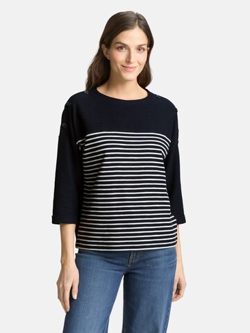 TOM TAILOR Sweater in Black: front