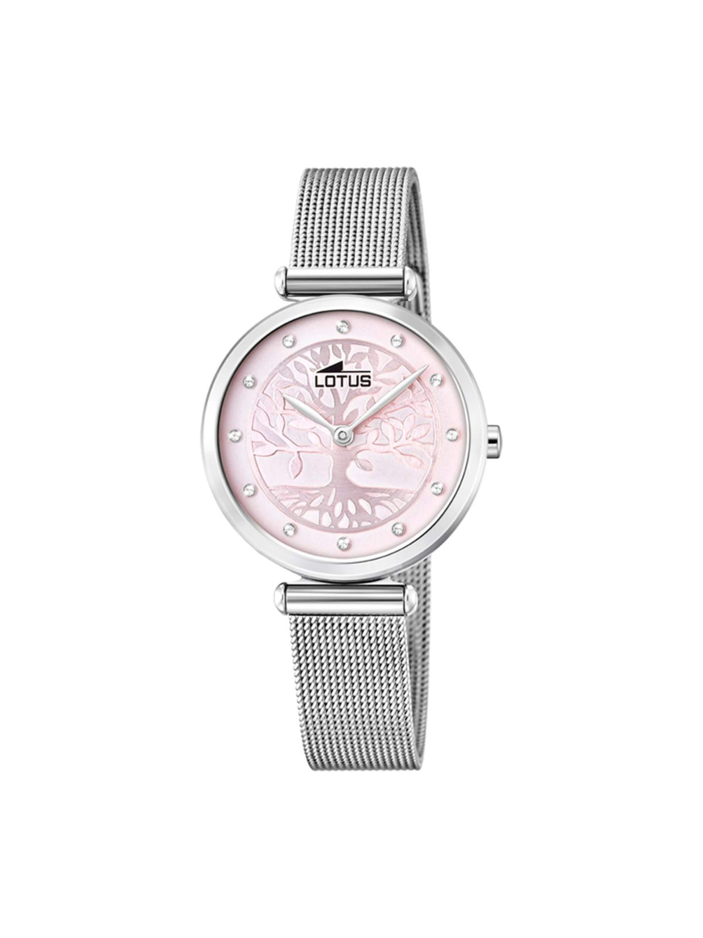 Montre à affichage analogique 'Bliss' Lotus en rose : devant