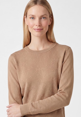 usha WHITE LABEL Sweater 'Minimalistic' in Brown