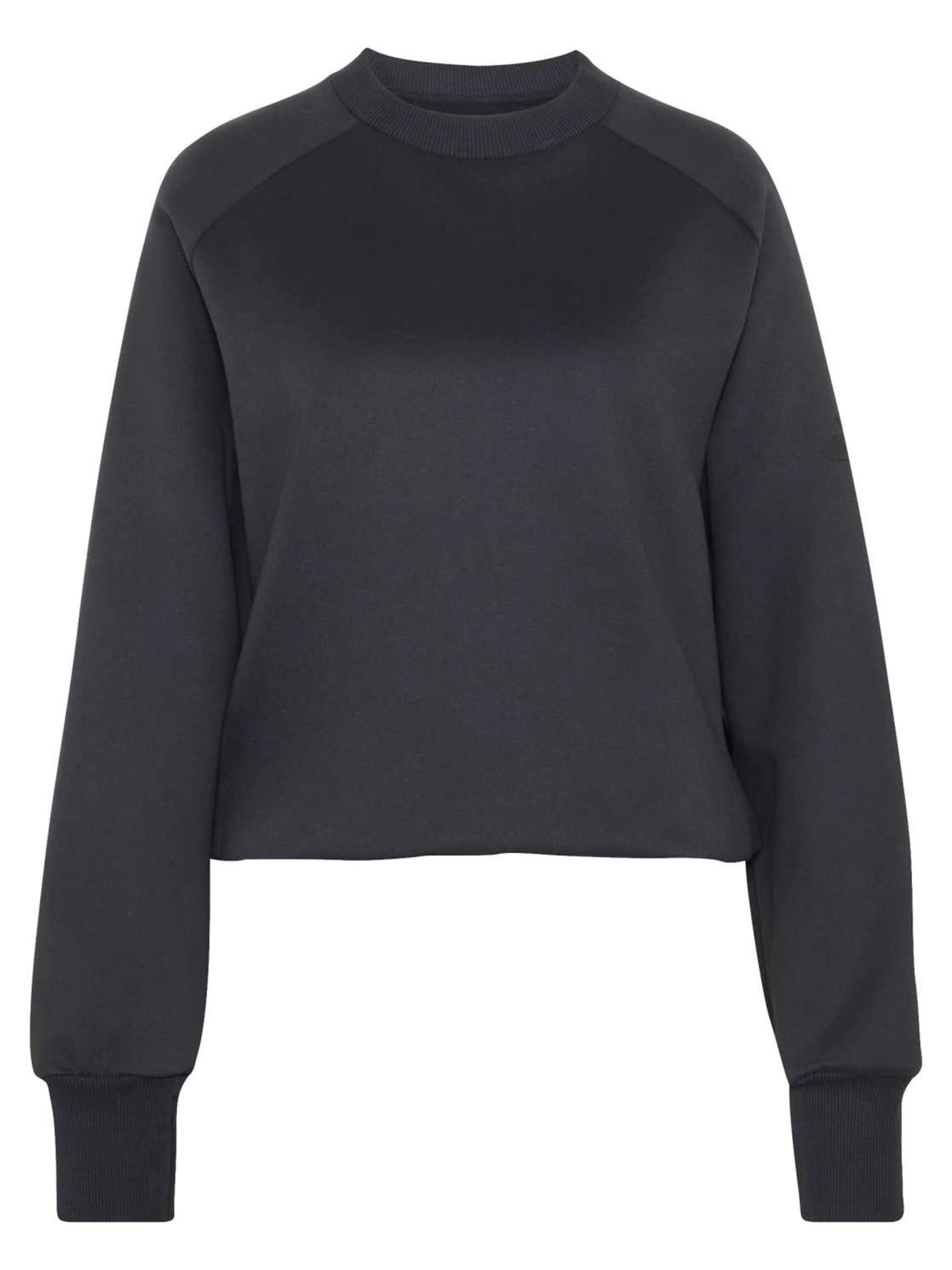 Felpa sportiva 'Soft Lux' di ADIDAS SPORTSWEAR in nero: frontale
