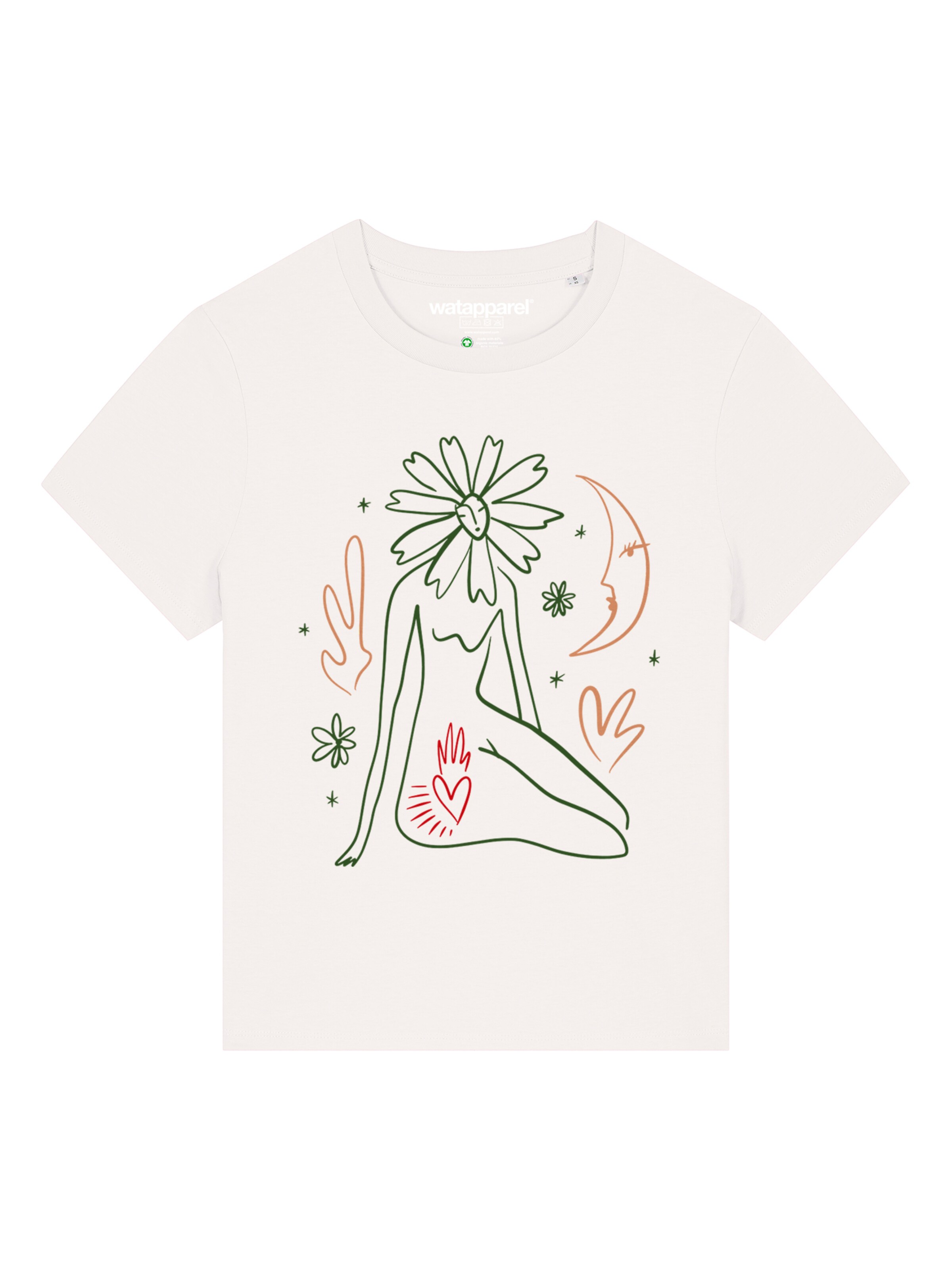 Watapparel Shirt 'Love And Flex' in White: front