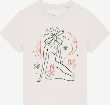 T-shirt 'Love And Flex' Watapparel en blanc : devant