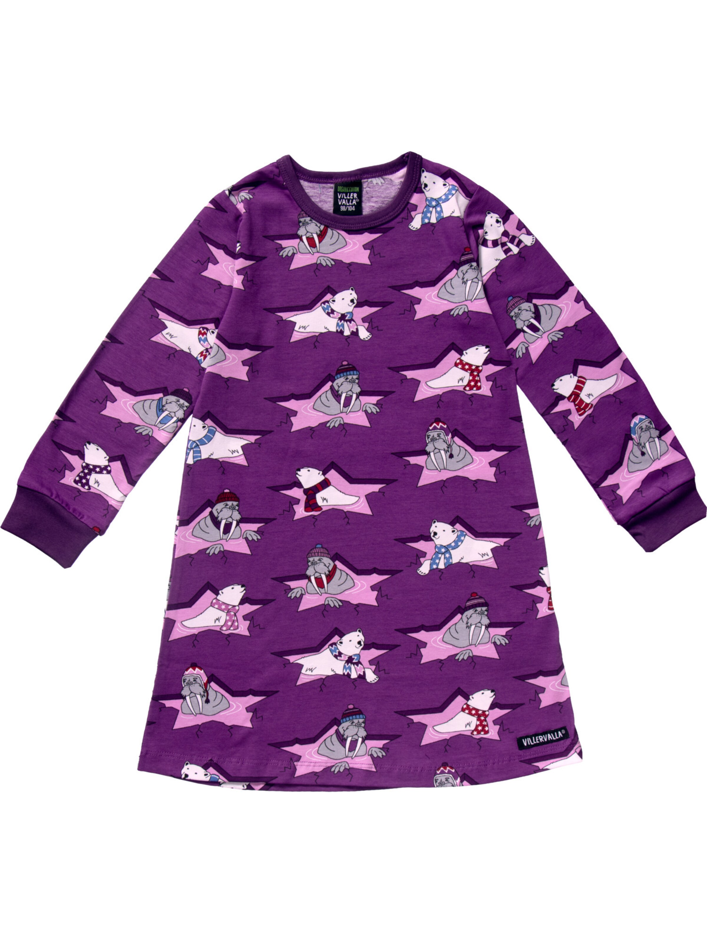 Villervalla Nightgown 'Ice Star' in Purple: front