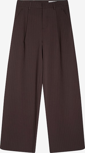 Bershka Hlače s naborima u smeđa / bijela, Pregled proizvoda