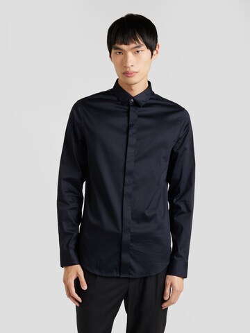 ARMANI EXCHANGE Slim fit Srajca '8NZCBD ZN10Z' | modra barva: sprednja stran