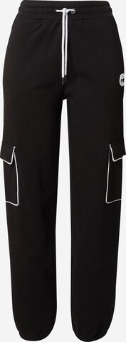 Loosefit Pantalon cargo 'IKONIK 2.0' Karl Lagerfeld en noir : devant