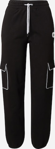 Karl Lagerfeld - Loosefit Pantalón cargo 'IKONIK 2.0' en negro: frente