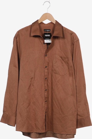 Charles Vögele Button Up Shirt in XXL in Brown: front