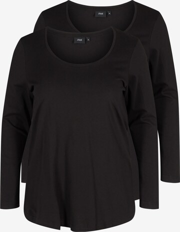 T-shirt Zizzi en noir : devant