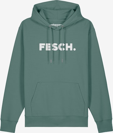 Watapparel Sweatshirt ' Fesch ' in Grün: Vorderseite