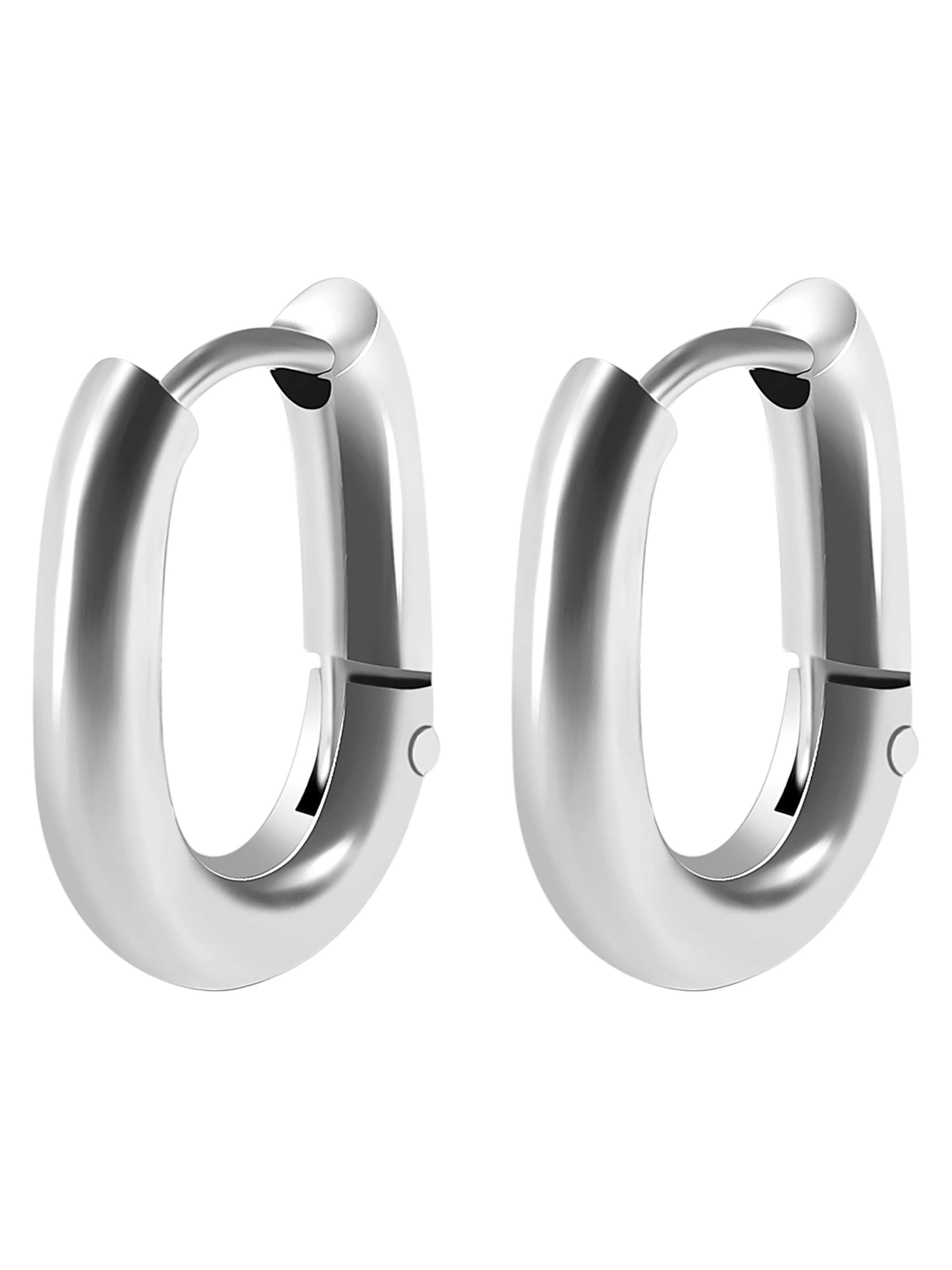 Akzent Earrings 'Milas, langlebig' in Silver: front