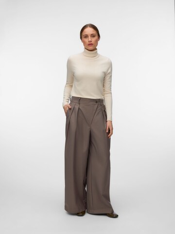 Wide Leg Pantalon à pince 'AWElsie' VERO MODA en marron