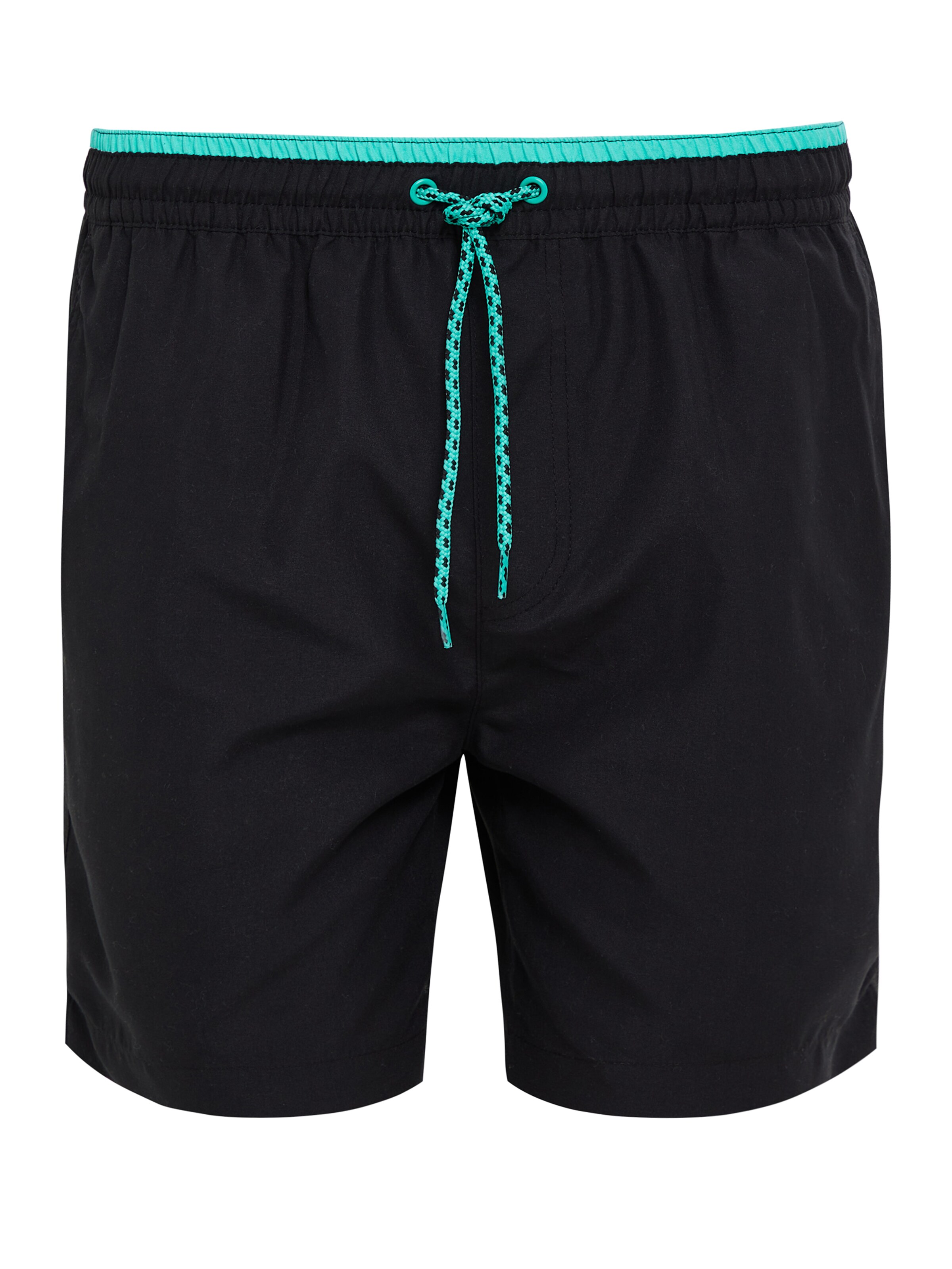 Threadbare Board Shorts 'Dawlish' in Black: front