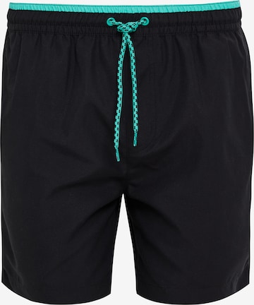 Threadbare Sportbadehose 'Dawlish' in Schwarz: predná strana