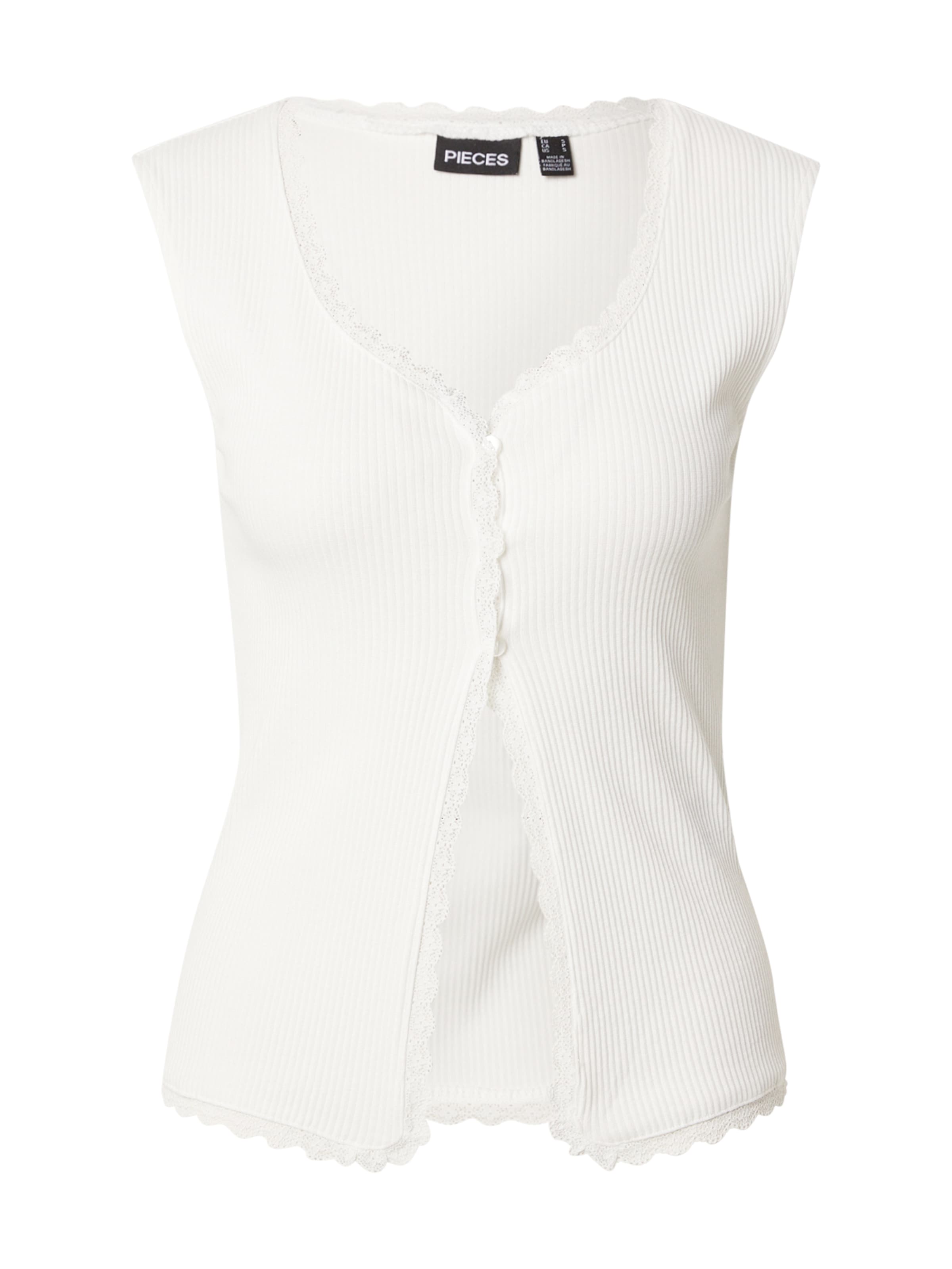 PIECES Топ в Белый: спереди