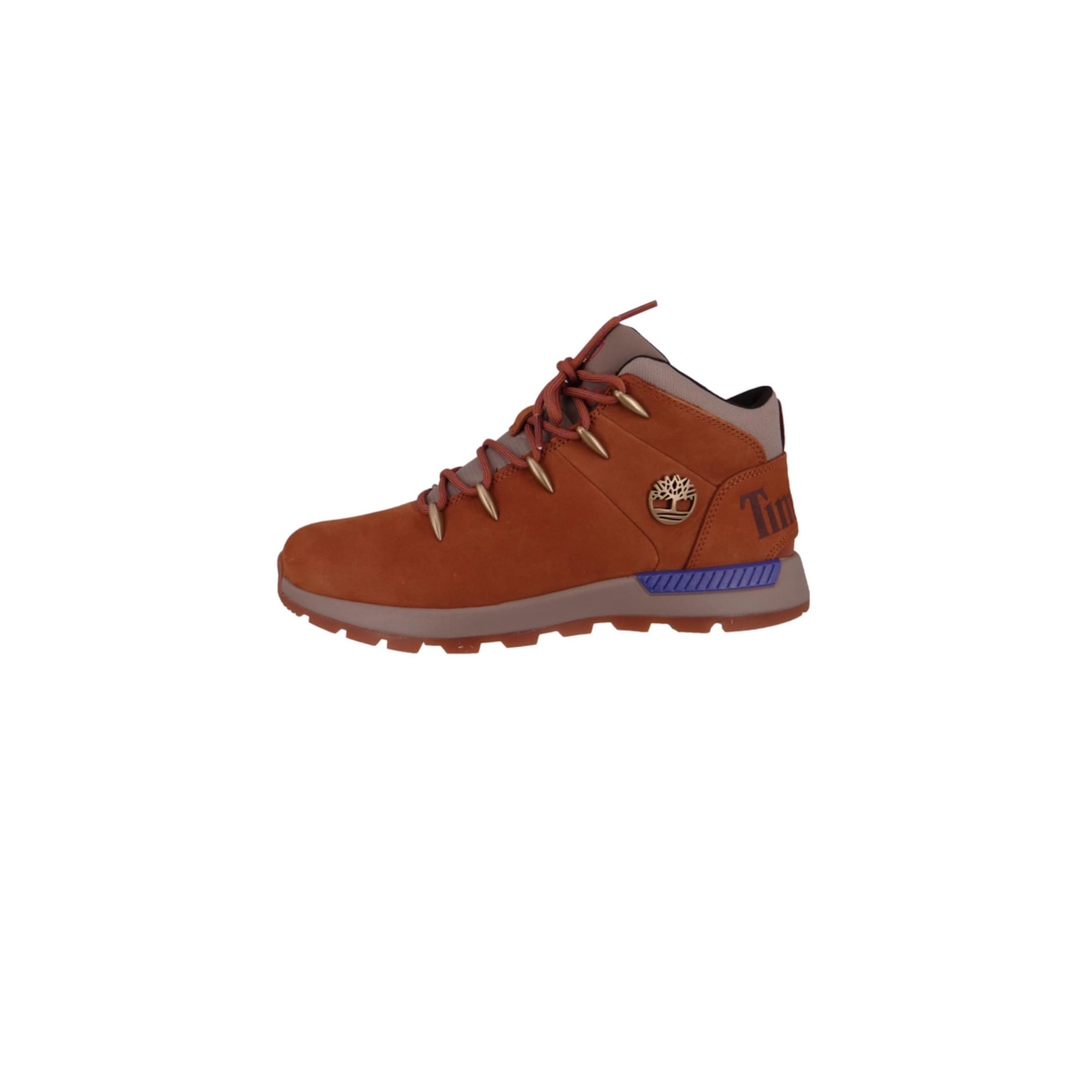 TIMBERLAND - Sapatilha com atacadores em castanho: frente