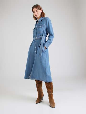 LEVI'S ®Košulja haljina 'Quincey Long Sleeve Maxi Dress' - plava boja: prednji dio