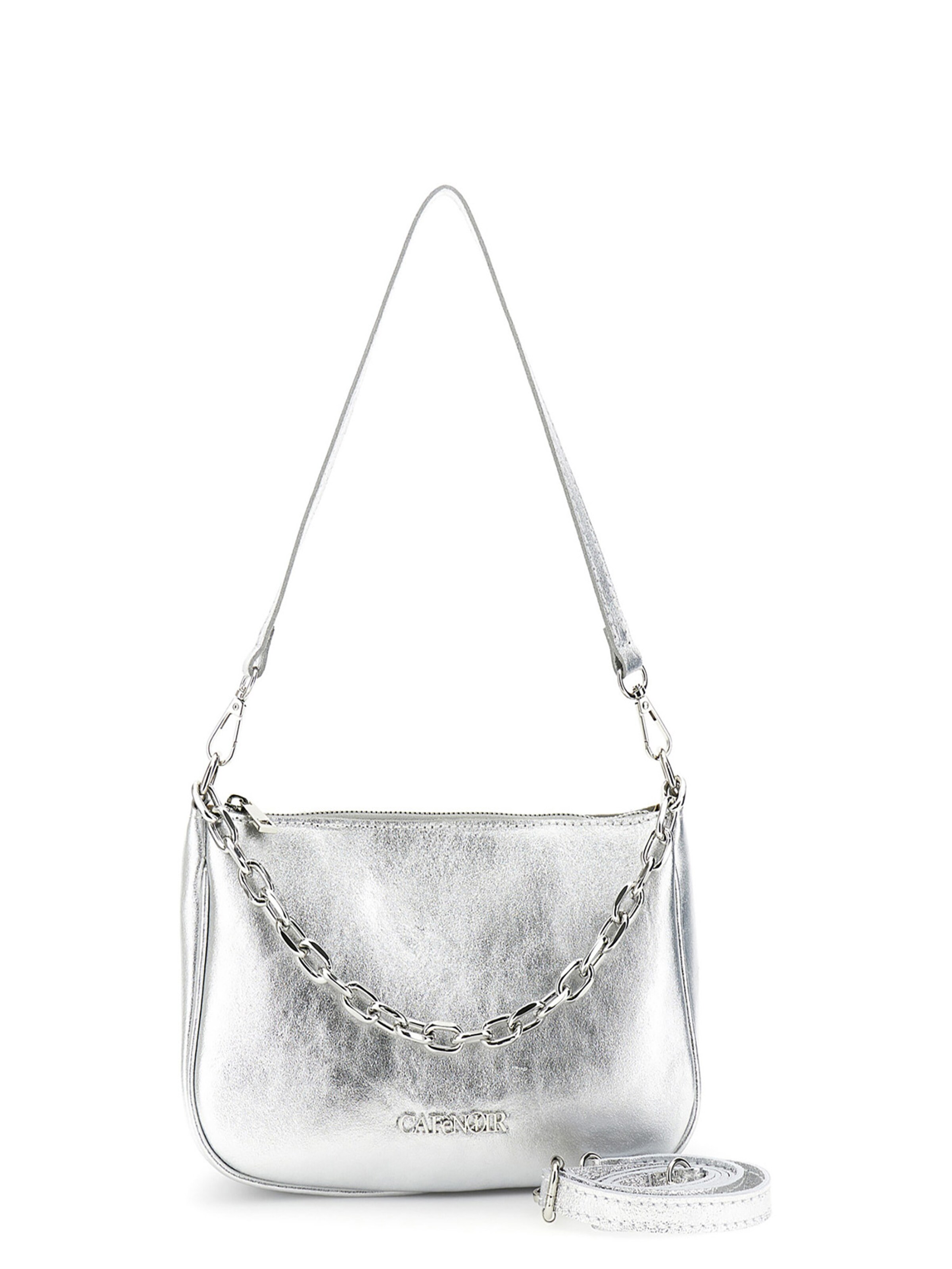 Sac bandoulière CAFè NOIR en argent : devant