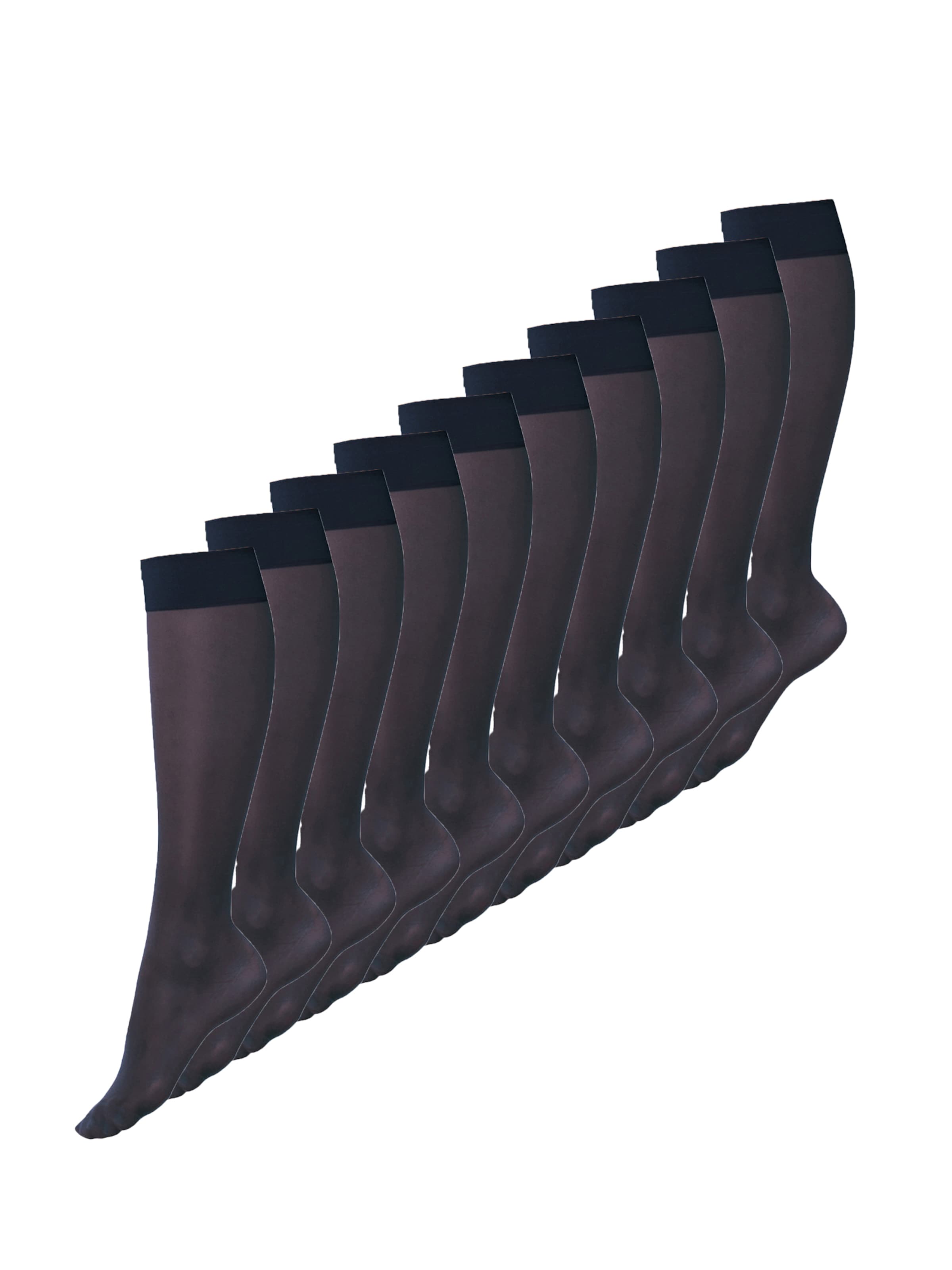 Nur Die Kniekousen 'Vitastütz' in Zwart: voorkant