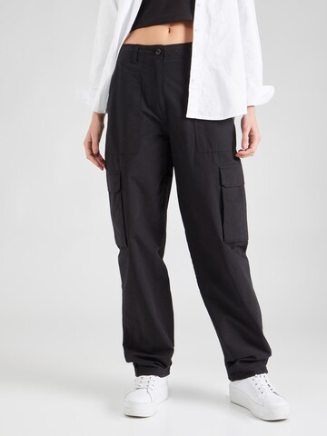 Tommy Jeans Loose fit Cargo Pants 'HARPER' in Black: front