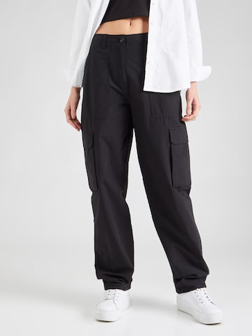 Tommy Jeans Loose fit Cargo trousers 'HARPER' in Black: front