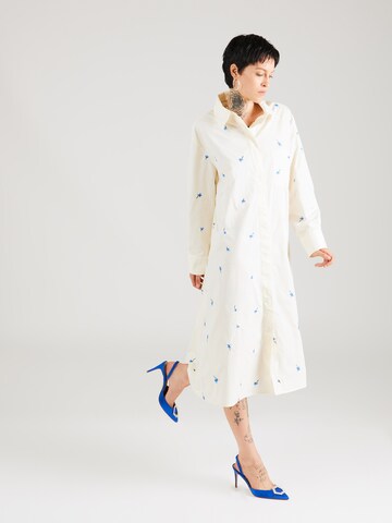 Lovechild 1979 Shirt Dress in White: front